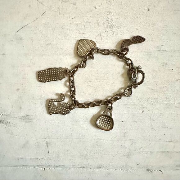 Silver tone enamel charm bracelet - Picture 11 of 12